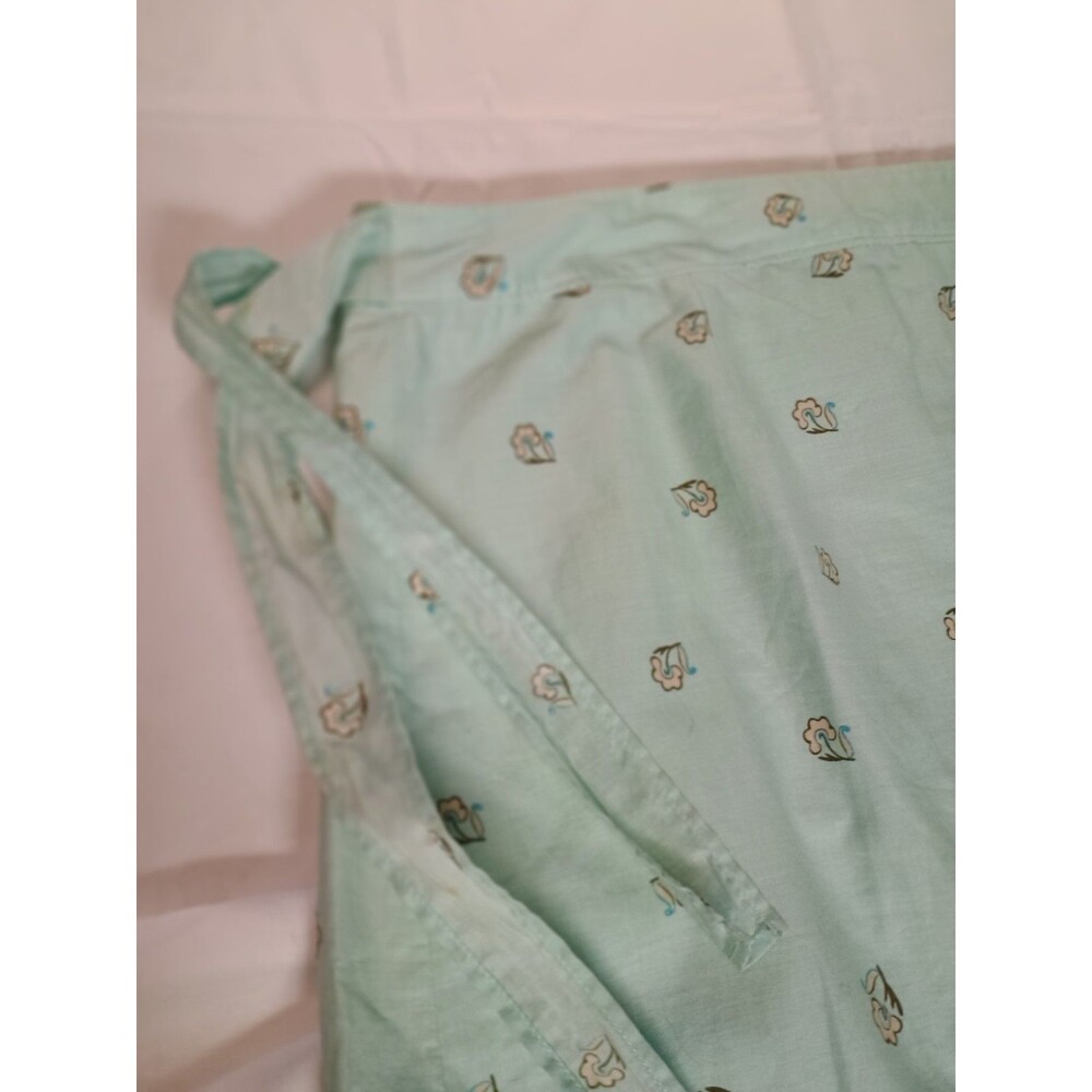 Vintage 2005 Old Navy Boho Paisley Wrap Skirt Blue Cotton Sequin Hem Size 10 - Picture 15 of 16